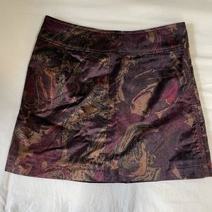 Free People Velvet Paisley Mini Skirt